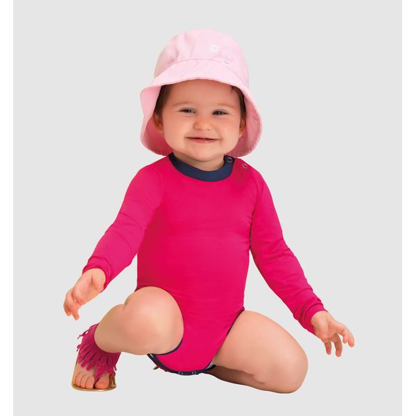 Maiô Baby com Proteção Solar UV.LINE - Pink