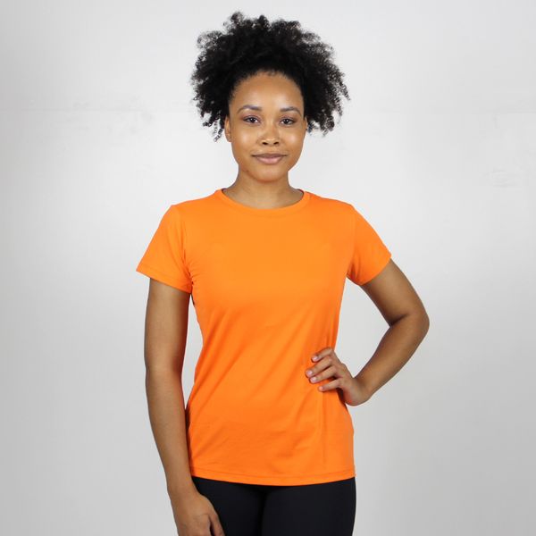 Camiseta com Proteção Solar UVPRO Feminino UV.LINE - Laranja