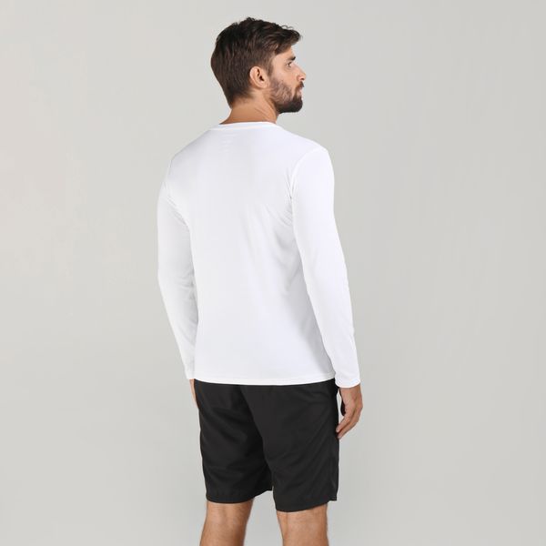 Camisa UV Masculina Com Proteção Solar Sport Fit Branco