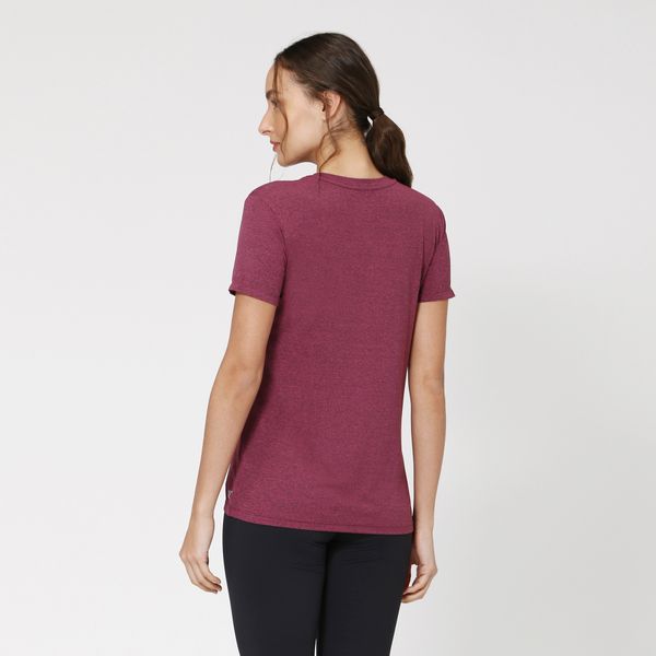 Camiseta UV com Proteção Solar Feminina Sport Fit Mescla Rosa