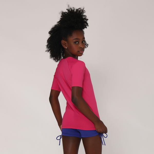 Camiseta UV Infantil Com Proteção Solar Uvpro Pink