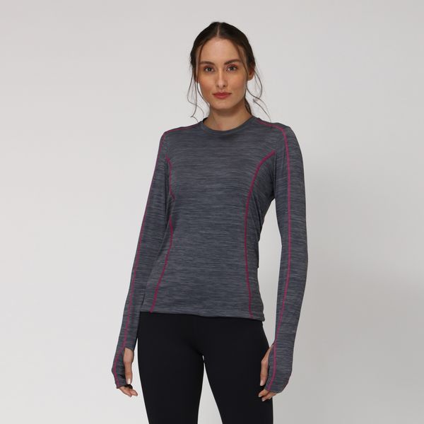 Camisa UV Feminina Com Proteção Solar Flex Mescla/Pink