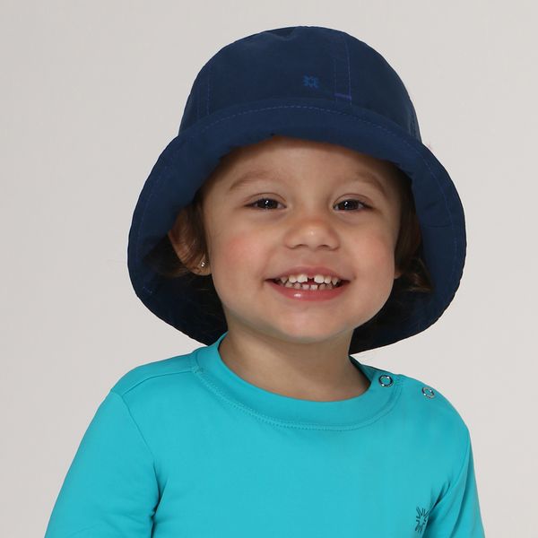 Chapéu UV Bebê Napoli Com Proteção Solar Marinho