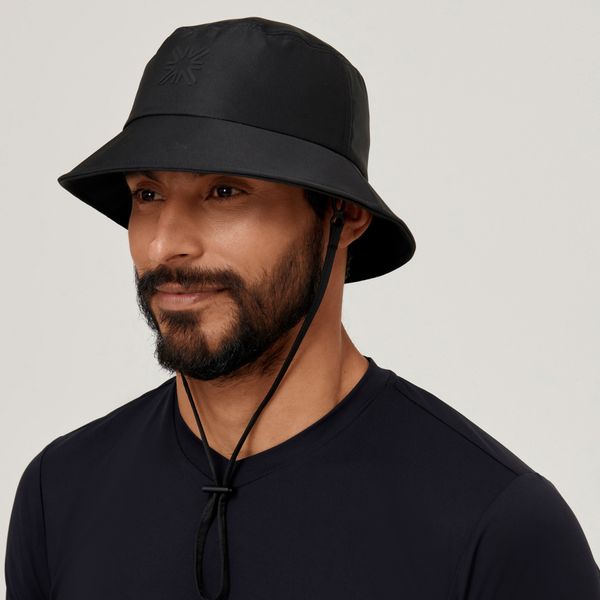 Chapéu UV Bucket Com Proteção Solar Preto