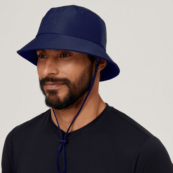 Chapéu UV Bucket Com Proteção Solar Marinho