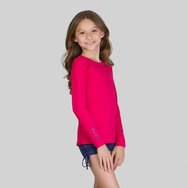 Camisa UV Slim Pro Infantil Com Proteção Solar Pink
