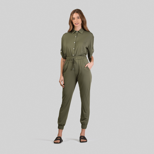 Calça UV Basic Com Proteção Solar Verde Militar