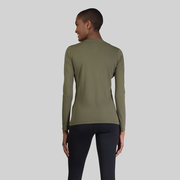 Camisa UV Feminina Com Proteção Solar Sport Fit Verde Militar