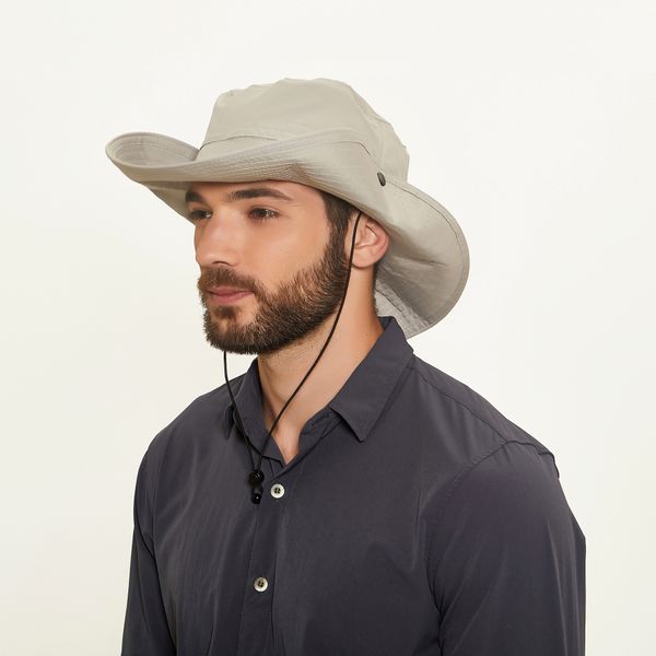 Chapéu Safari Com Proteção Solar Areia