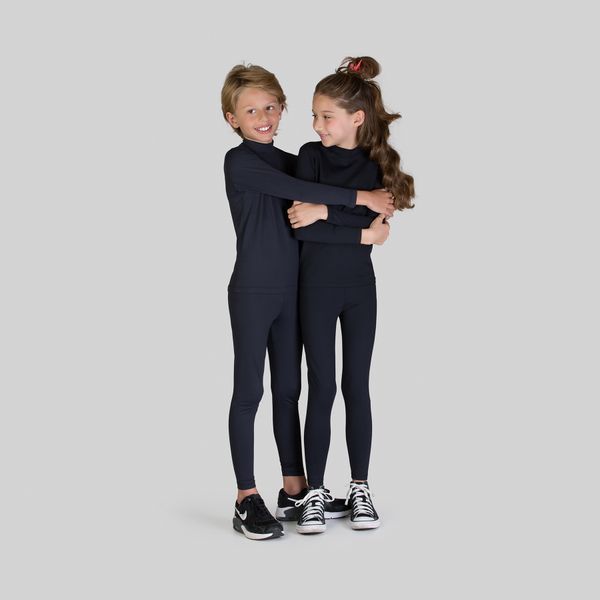 Calça Térmica UV Infantil Com Proteção Solar Preto