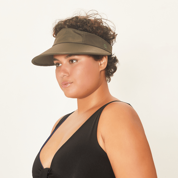 Viseira UV Com Proteção Solar Leblon Verde Militar