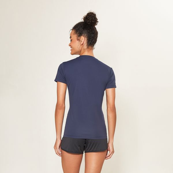 Camisa UV Feminina com Proteção Solar Sport Fit Marinho