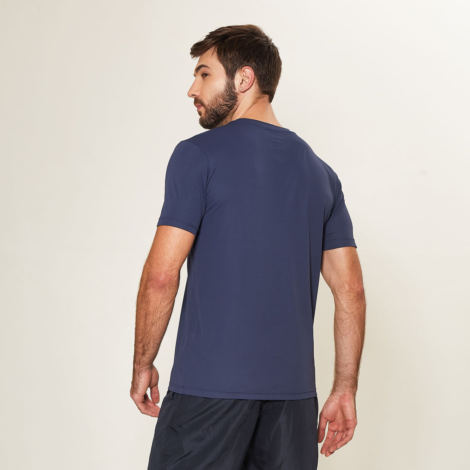 Camiseta com Proteção Solar UV.LINE - Sport Fit - Preto - Ortopedia Servital