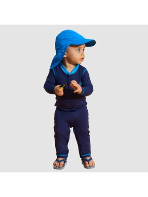 Macaquinho UV Bebê com Proteção Solar Marinho