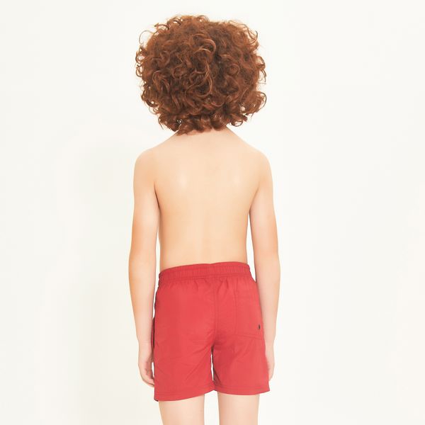 Shorts UV Infantil Com Proteção Solar Lucca Cereja