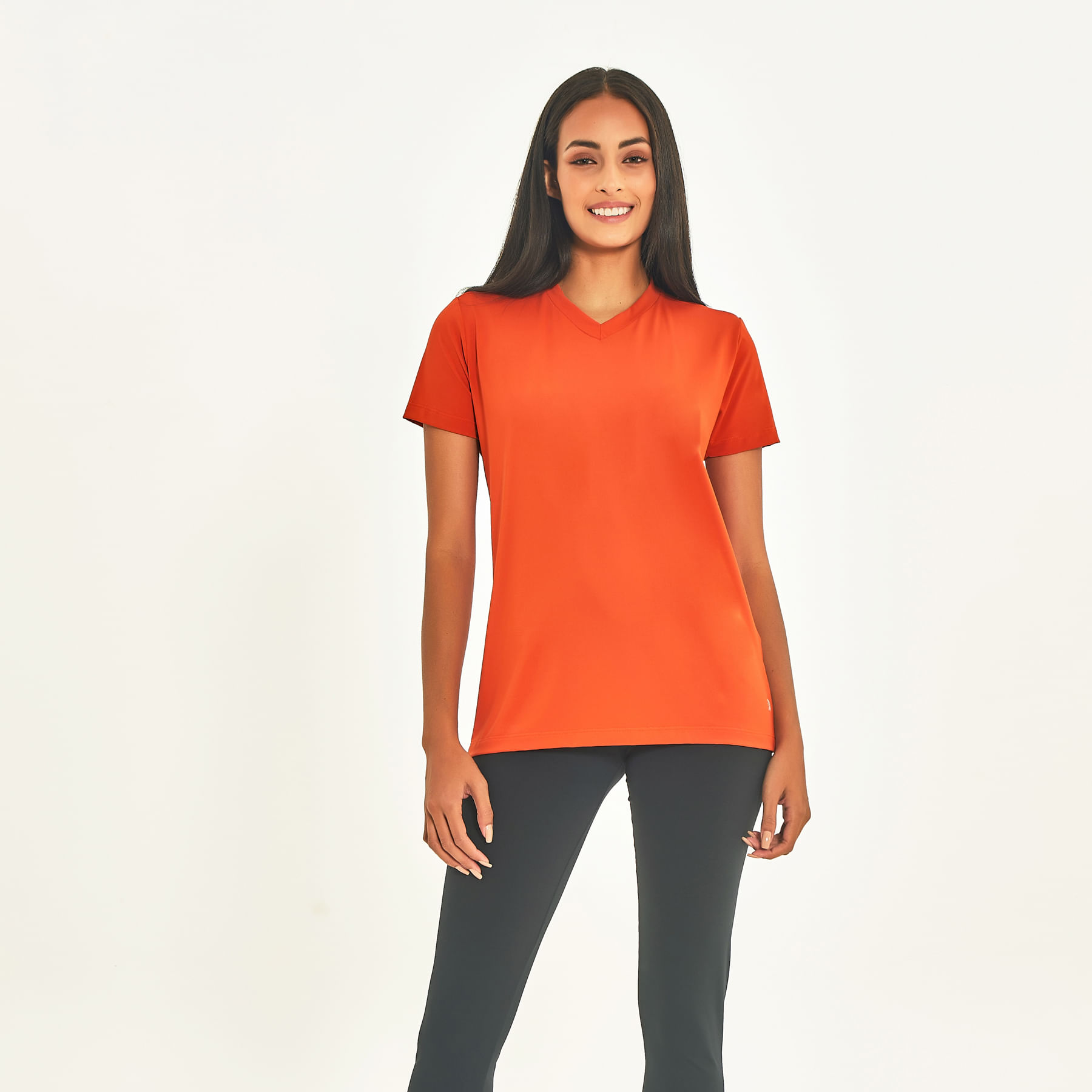 Camisa UV Feminina Com Proteção Solar Sport Fit Preto