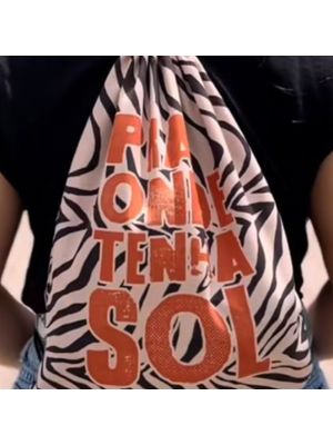 Mochila Saco Estampa Zebra