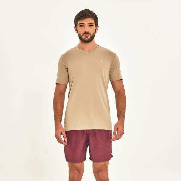 Camisa UV Masculina Com Proteção Solar Sport Fit Areia