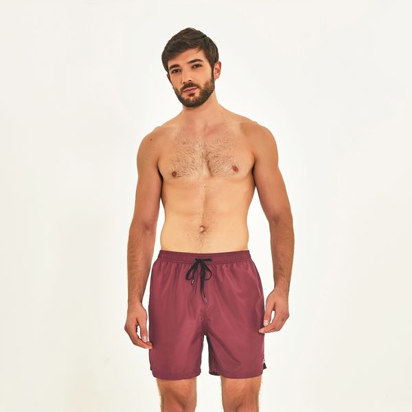 Shorts UV Masculino Com Proteção Solar Lucca Bordô