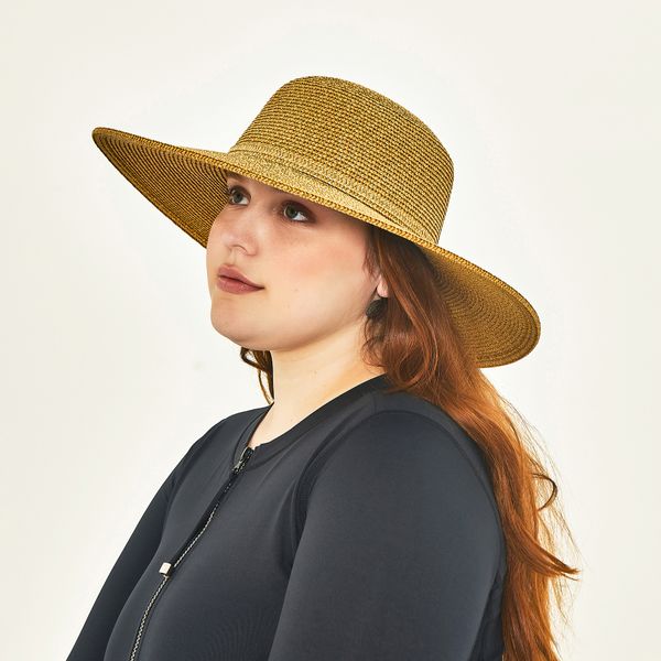 Chapéu de Palha UV Com Proteção Solar Jurerê Trigo