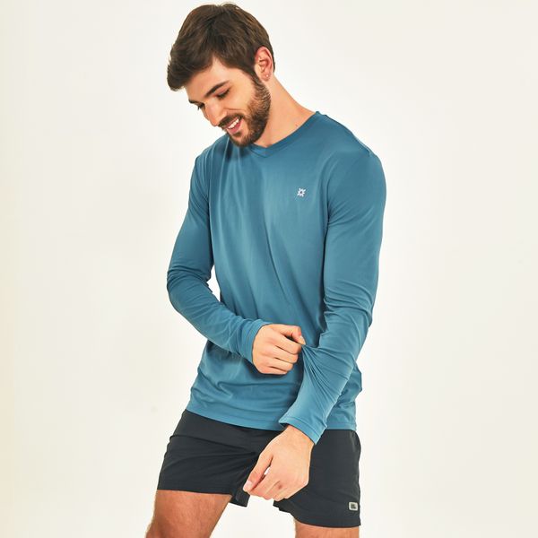 Camisa UV Masculina Com Proteção Solar Sport Fit Aço