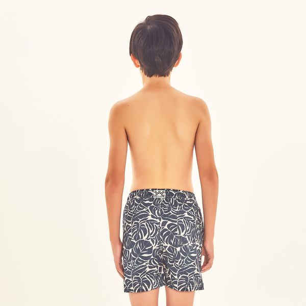 Shorts Acqua Infantil UV Com Proteção Solar Estampa Costela Aço