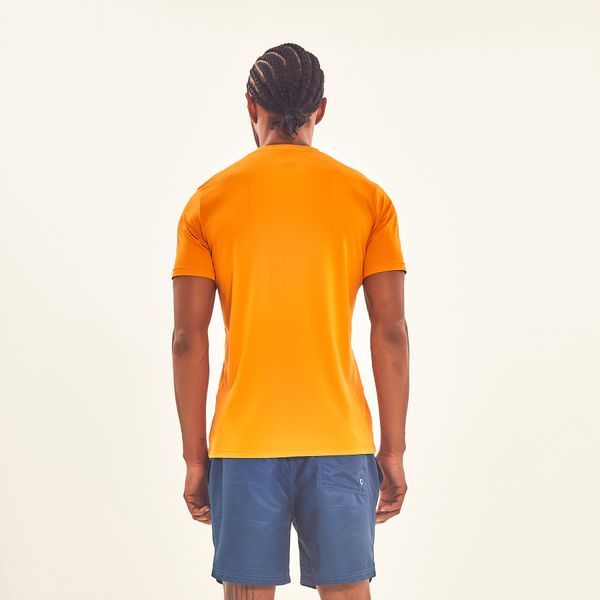 Camisa UV Masculina Com Proteção Solar Sport Fit Laranja