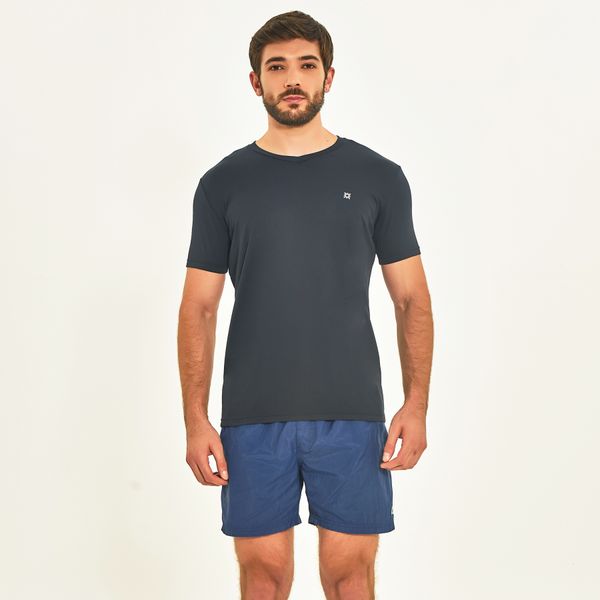 Camisa UV Masculina Com Proteção Solar Sport Fit Preto