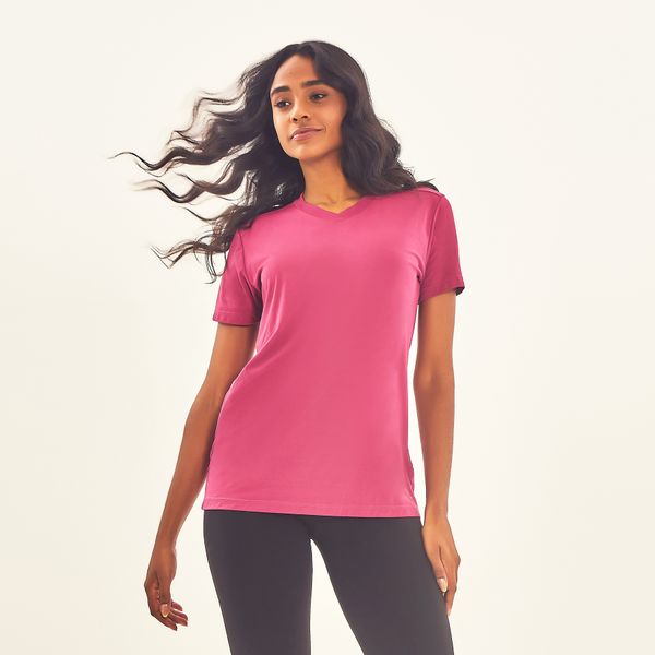 Camisa UV Feminina Com Proteção Solar Sport Fit Fúcsia