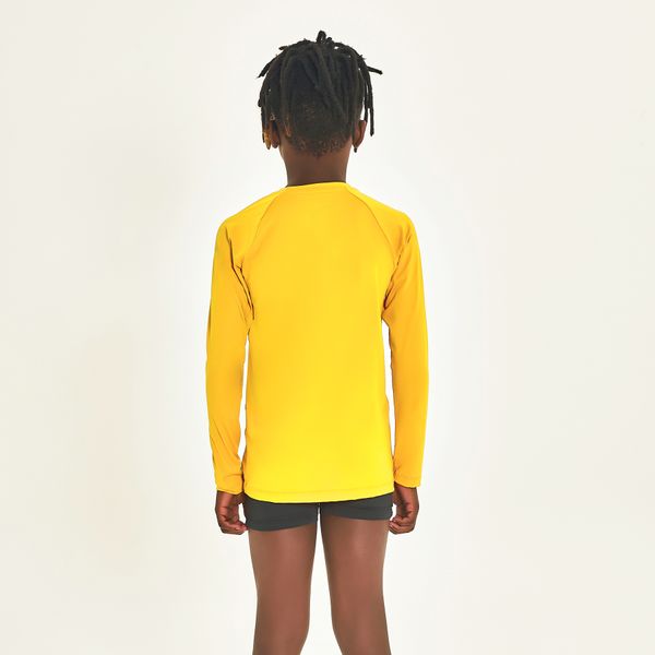 Camisa UV Infantil Com Proteção Solar Uvpro Amarelo