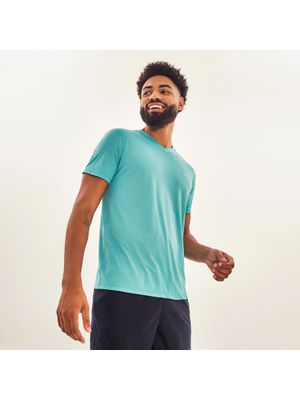 Camiseta UV Masculina Com Proteção Solar Sport Fit Verde Caribe