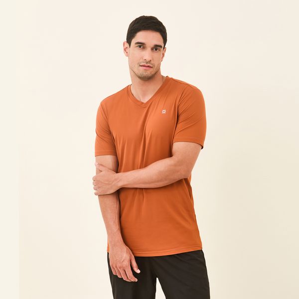 Camisa UV Masculina Com Proteção Solar Sport Fit Caramelo