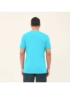 Camisa UV Masculina Com Proteção Solar Sport Fit Azul Piscina