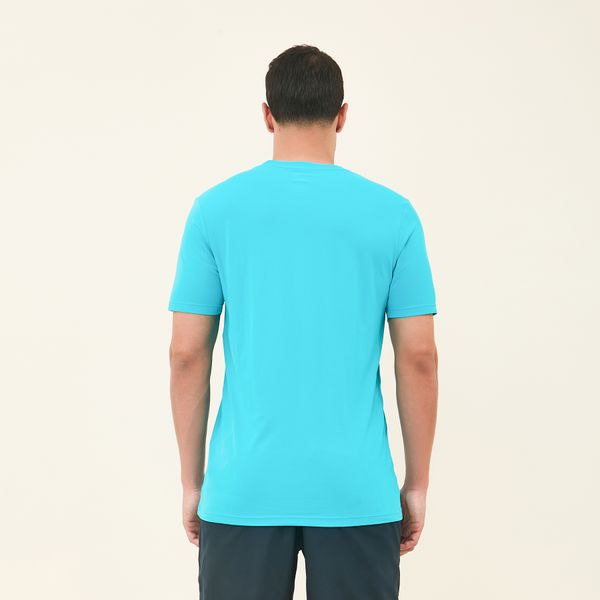 Camisa UV Masculina Com Proteção Solar Sport Fit Azul Piscina