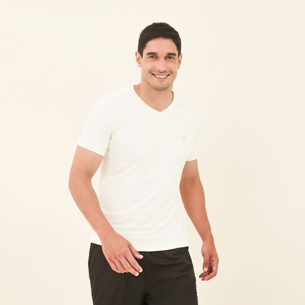 Camisa UV Masculina Com Proteção Solar Sport Fit Off White