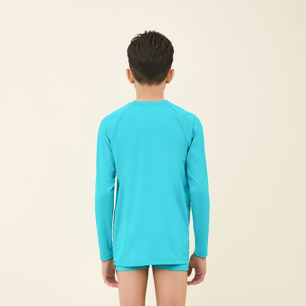 Camisa UV Infantil Com Proteção Solar Uvpro Azul Piscina