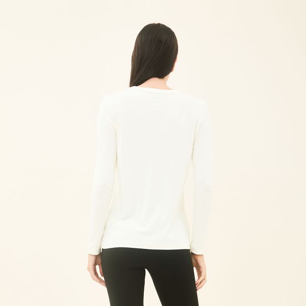 Camisa UV Feminina Com Proteção Solar Sport Fit Off White