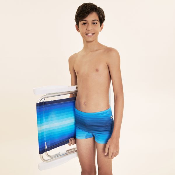 Sunga Listras Azul UV com Proteção Solar Infantil