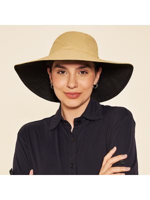 Chapéu UV Com Proteção Solar San Diego Preto/Areia