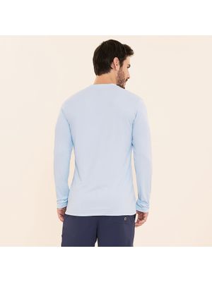 Camisa UV Masculina Com Proteção Solar Sport Fit Ml Azul Céu