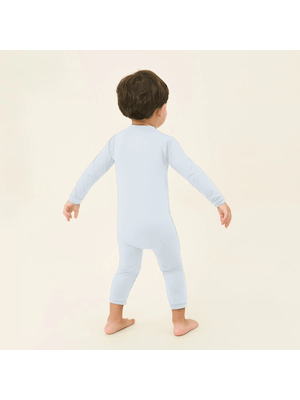 Macaquinho UV Bebê Com Proteção Solar Azul Céu