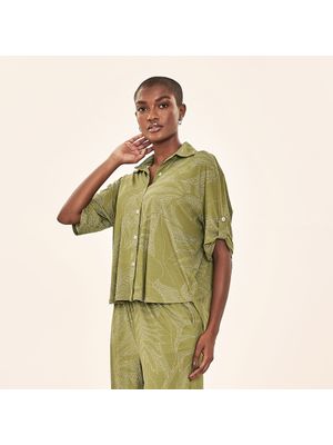 Camisa UV Com Proteção Solar Copa Estampa Pontilhado Pistache