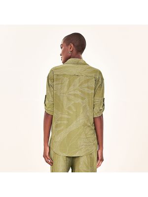 Camisa UV Com Proteção Solar Copa Estampa Pontilhado Pistache