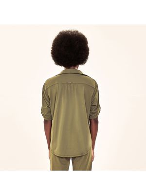 Camisa UV Com Proteção Solar Copa Color Verde Militar