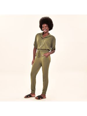 Calça UV Basic Com Proteção Solar Verde Militar