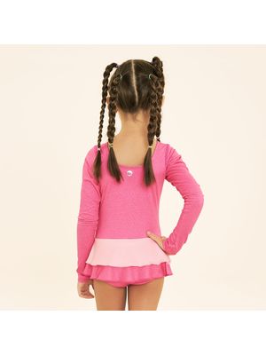 Maiô Menina Uv Com Proteção Solar - Flamingo