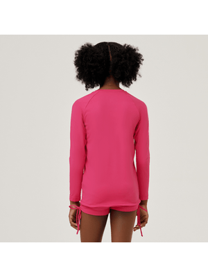 Camiseta UV Infantil Com Proteção Solar Uvpro Pink