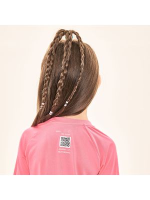 Camisa UV Infantil Com Proteção Solar Acqua QR Code ML - Chiclete Flúor