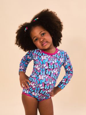 Maiô UV Bebê Com Proteção Solar ML Estampa - BORBOLETA