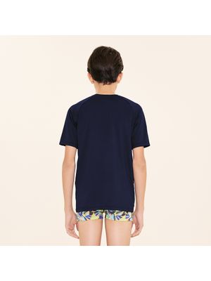 Camiseta com Proteção Solar Uvpro Infantil UV.LINE - Marinho